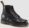 6 Eye Black Smooth Dr. Martens Boots