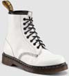 8 Eye White Milled Smooth Dr. Martens Boot