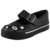 Black Cat Face Mary Jane sneaker by Tred Air UK