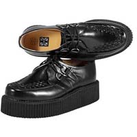 Black Leather Mondo Sole Creeper by Tred Air UK
