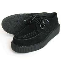 Black Suede Lo Sole Creeper by Tred Air UK