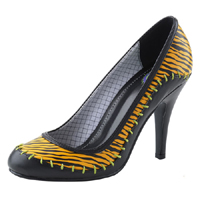 Luv N Lux Girls Heel by Tred Air UK- Black Tiger With "Caveman" Stitching (Sale price!)