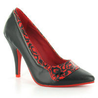 Black And Red Leopard With Zipper Girls Heel by Tred Air UK (Sale price!)