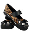 Leopard Black Cat Face Mary Jane sneaker by Tred Air UK