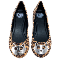 Leopard La Bella Doll Mary Jane With Metal Kittie Face And Tail by Tred Air UK