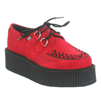 Red Suede Mondo Sole Creeper by Tred Air UK