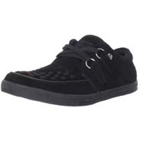 Black Suede Creeper Style Rocker Sneaker by Tredair UK