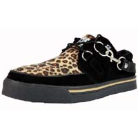 Black Suede And Leopard Lo Sole Creeper by Tred Air UK
