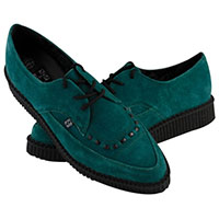 Teal Suede Pointed Lo Sole Creeper by Tred Air UK