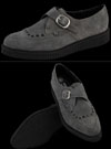 Grey Suede Pointed Lo Sole Monk Creeper by Tred Air UK