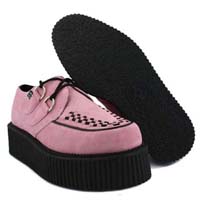 Baby Pink Suede Mondo Sole Creeper by Tred Air UK
