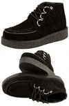 Black Suede Creeper Boot by Tred Air UK