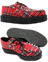 Red Plaid With Studs Lo Sole Creeper by Tred Air UK