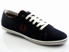 Kingston Twill Tipped Sneaker by Fred Perry in NAVY (Sale price!)