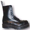 Bulldog in BLACK- 10 Eye Steel Toe Boot by Grinders (Thicker sole than the Stag)