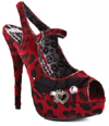 Loose Lips faux fur Red Leopard Platform by Iron Fist - SALE sz 11 only