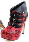 Ruff Rider Platform Bootie in red by Iron Fist - SALE sz 5 & 6 only