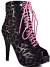 Love Bites Black Leopard Faux Fur Bootie by Iron Fist  - SALE 