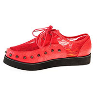 Coral Red Lovelace Your Face Creeper by Iron Fist