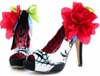 Lady Killer - Day of the Dead Peep Toe Platform by Iron Fist - SALE