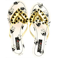 Distant Memory Studded Flip Flops / Sandals by Iron Fist