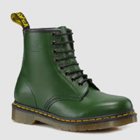 8 Eye Green Smooth Boot by Dr. Martens