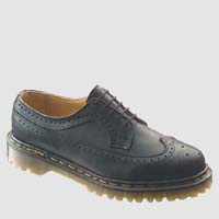 Black Greasy Brogue by Dr. Martens Shoes