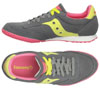 Womens Bullet Vegan by Saucony- Grey/Yellow