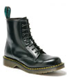 8 Eye Boot by Solovair- BLACK (Made In England!)