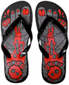 Zombie Flip Flops by Sourpuss (red/grey feet) -sz S only SALE