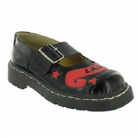 Lady Luck Black Leather Mary Janes by Anarchic (Sale price!)