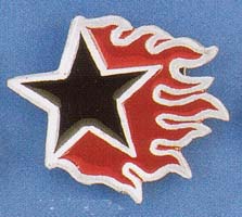 Show product details for Flaming Star Belt Buckle (bb46) (Sale price!)