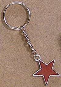 Red Star key chain