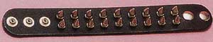 Show product details for 2 Row 1/2" Spike Bracelet- Black Leather (Sale price!)
