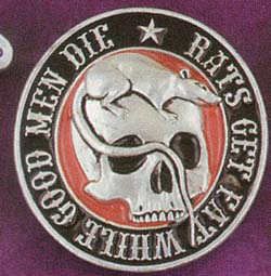 Show product details for Rats Get Fat While Good Men Die belt buckle (bb204)