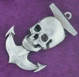 Show product details for Skull On Anchor belt buckle (bb211)