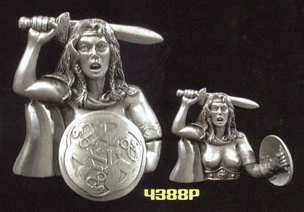 Show product details for Amazon Warrior belt buckle (Shield moves to reveal breasts) (bb227)