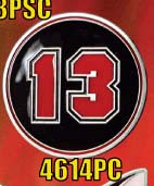 Show product details for Red 13 belt buckle (bb334)