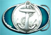 Show product details for Anchor With Blue Background belt buckle (bb12)