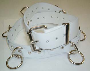 Bondage Belt- White Leather 