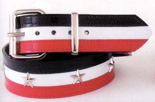 Show product details for Stripe Belt With Star Studs (NON-LEATHER!) (Sale price!)
