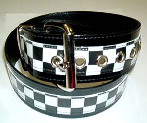Show product details for Checkerboard Belt- Black Patent (S- 28.5-33, M- 33-37.5, L- 36-40.5, XL- 39-43.5)