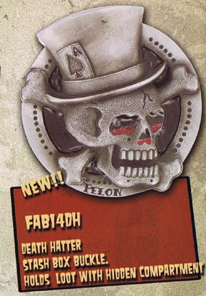 Death Hatter belt buckle by Felon Clothing (bb356)