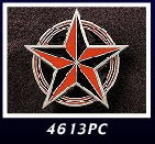 Show product details for Red & Black Nautical Star In Circle belt buckle (bb97)