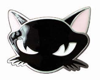 Show product details for Black Cat Head belt buckle (bb142)