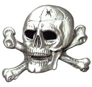 Show product details for Skull & Crossbones belt buckle (bb147)