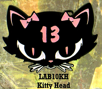 Show product details for Black Kitty Head Belt Buckle by Lucky 13 (bb299) (Sale price!)