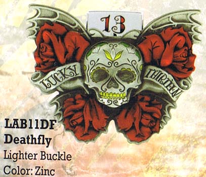 Show product details for Deathfly Lighter Belt Buckle by Lucky 13 (bb325) - SALE