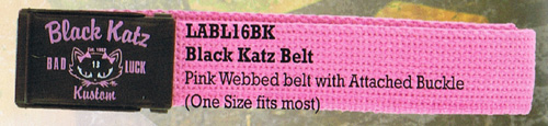 Show product details for Black Katz pink scout belt by Lucky 13 (Sale price!)