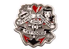 Show product details for Sailor Jerry- Stewed Screwed And Tattooed belt buckle (bb185)